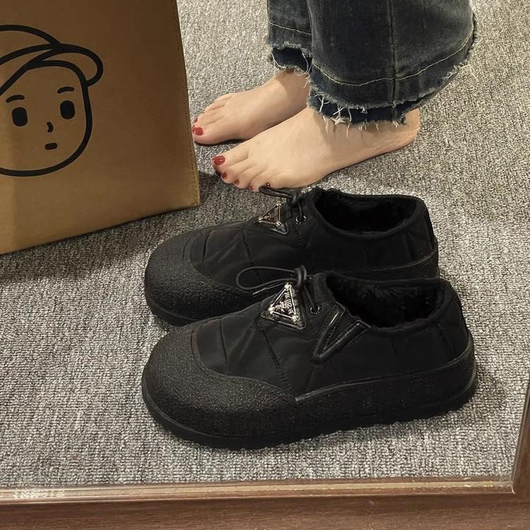Women's lightweight comfortable cold warm padded snow boots non-slip wear outdoor leisure sports cotton boots bare boots