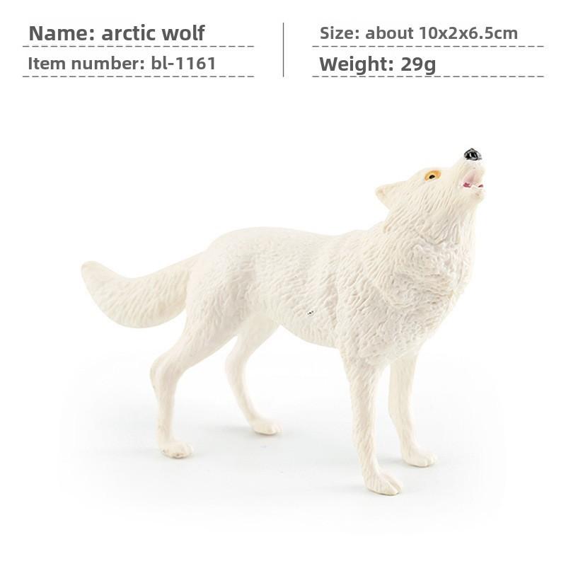 Arktischer Wolf Wildtier PVC Figuren Modelle für Sammler und Natur-Szenen-Dekor