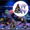 Realistisches Harz Korallenriff Aquarien Dekorationsset Fisch Lebensraum Kits Werkzeug Fischtanks Unterwasserlandschaft Modell Skulptur