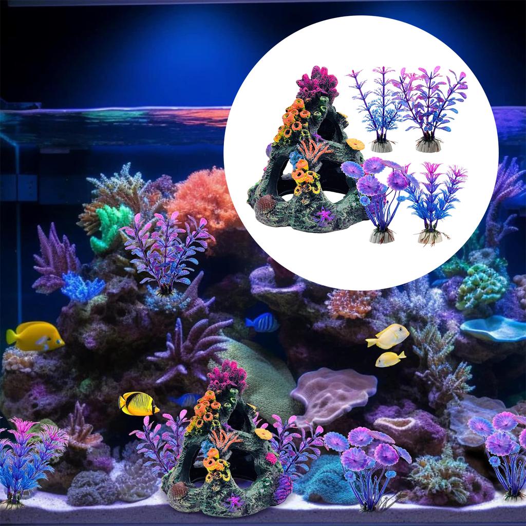 Resin Corals Fishtanks Accessories Natural Underwater Habitat Decors Pet Safe Aquariums Ornament For Aquariums Enthusiasts