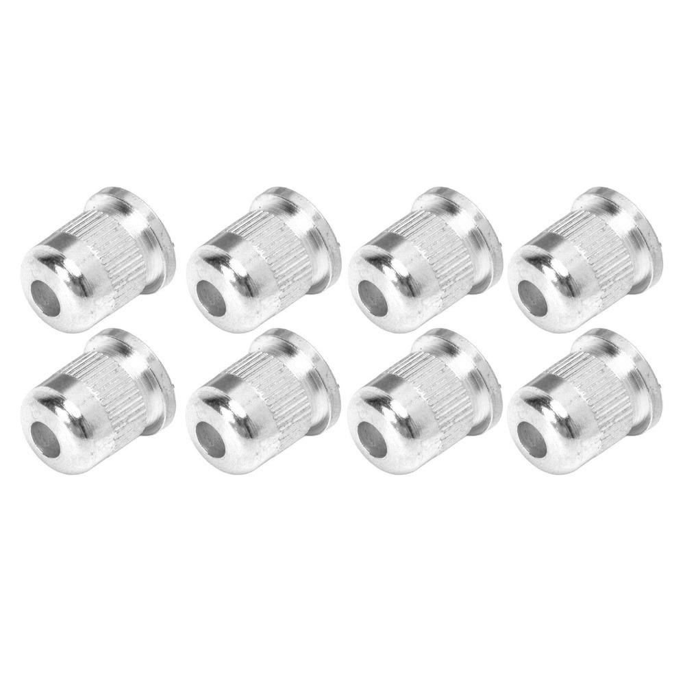 8pcs Silver/Black Guitar String Ferrule Alloy Material Guitar String Through Body Electric Guitar серебряный