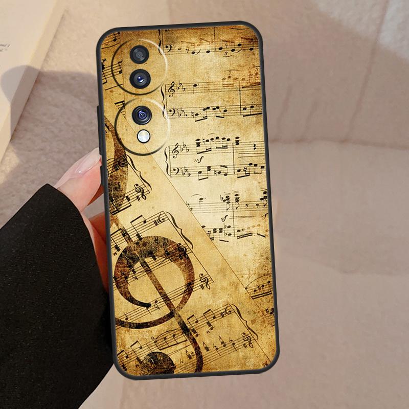 Sheet Music For Honor Magic V5 5 6 7 Pro Case For Honor X9a X9b X9c X8a X8b 50 70 90 200 400 Lite Cover