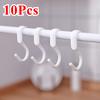 10Pcs S-Shaped Plastic Hooks Portable Hanging Hooks for Kitchen, Bathroom, Workshop & Garden Closets