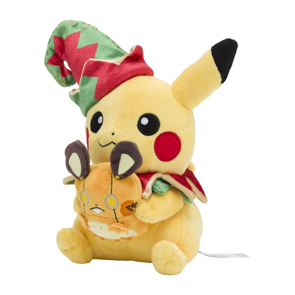 Pokémon Center Original Plush Toy Pikachu & Dedenne, Pokémon Christmas Toy Factory, One Size, 22.5 x 19 x 14 cm (H x W x D)