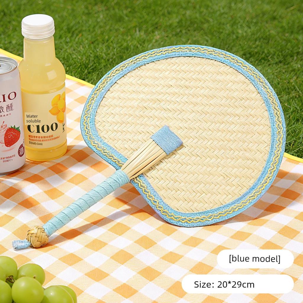 Old-Fashioned Large Palm Leaf Fan, Household Straw Fan, Mosquito-Repelling Handmade Baby Fan, Small Sunflower Fan, Durable Banana Leaf Fan