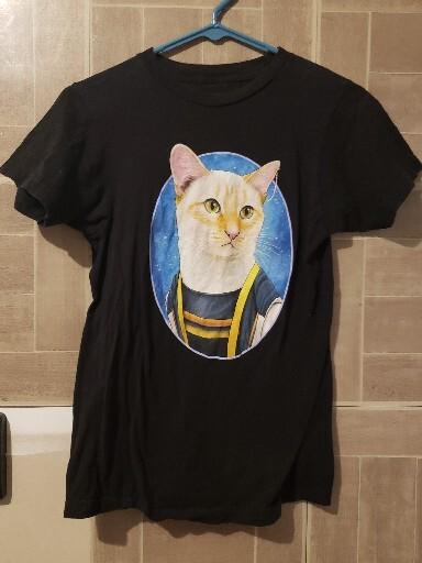 Doctor Who Cat Portrait Black T Shirt Size XS Dr. Who BBC Unisex T-Shirt S