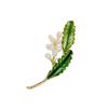 Retro Drop-style Oil-scented Gardenia Brooch, High-end Women's Elegant Pearl Brooch, Light Luxury Design Brooch