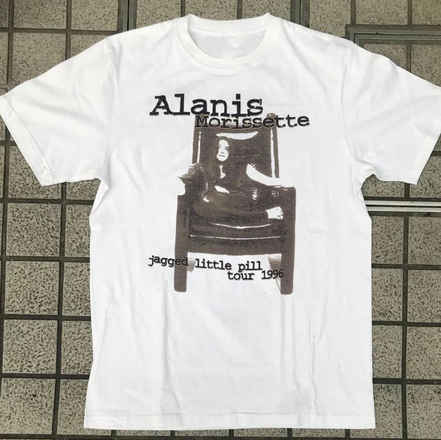 Alanis Morissette Jagged Little Pill Tour Cotton White All Size Shirt TU084 XXXL