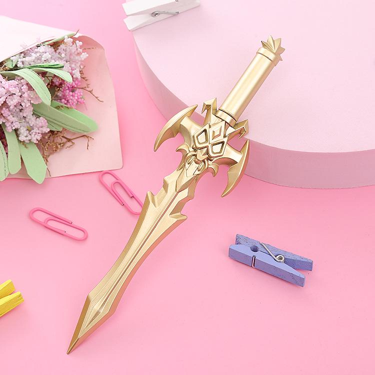 Anime Sword Pen - Creative Stationery Gel Pen in Cute Weapon Shape for Students and Office Use