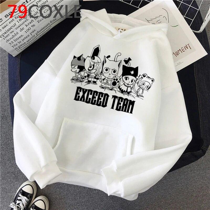 Heiße japanische Anime Fairy Tail Hoodies Frauen Kawaii Winter Kleidung Harajuku Cartoon Grafik Streetwear Unisex Sweatshirts Weibliche Unisex