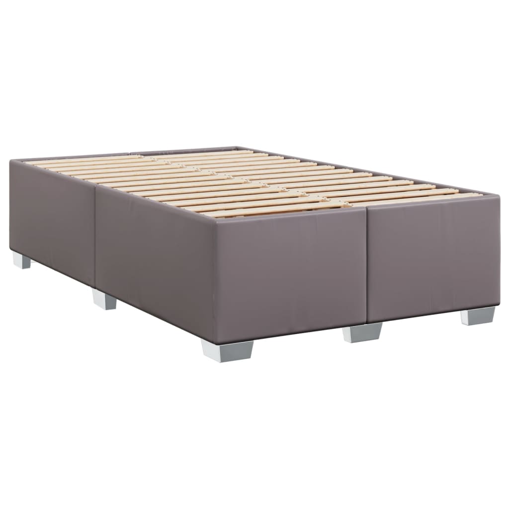 Bed Frame without Mattress Gray 120 x 190 cm Faux Leather