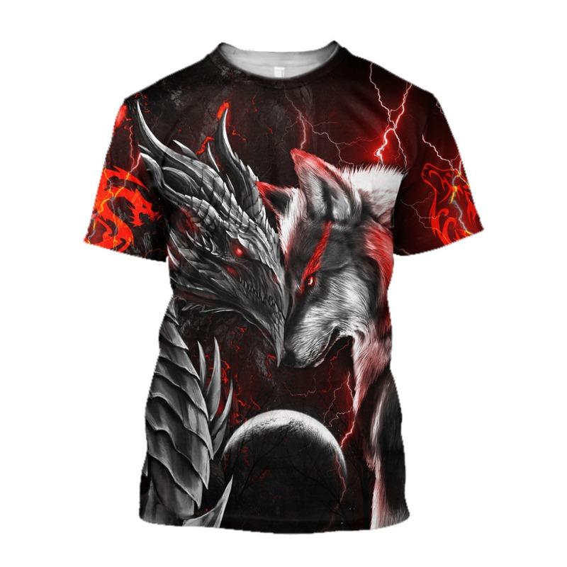Children's Clothing 3D Digital Color Cartoon Anime Character Print Youth Casual Comfortable Short Sleeved T-shirt