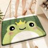Cute Cartoon Animal Bath Mat, Cat Frog Puppy Pattern Soft Absorbent Non‑Slip Bathroom Rug Shower Tub Entryway Home Decor