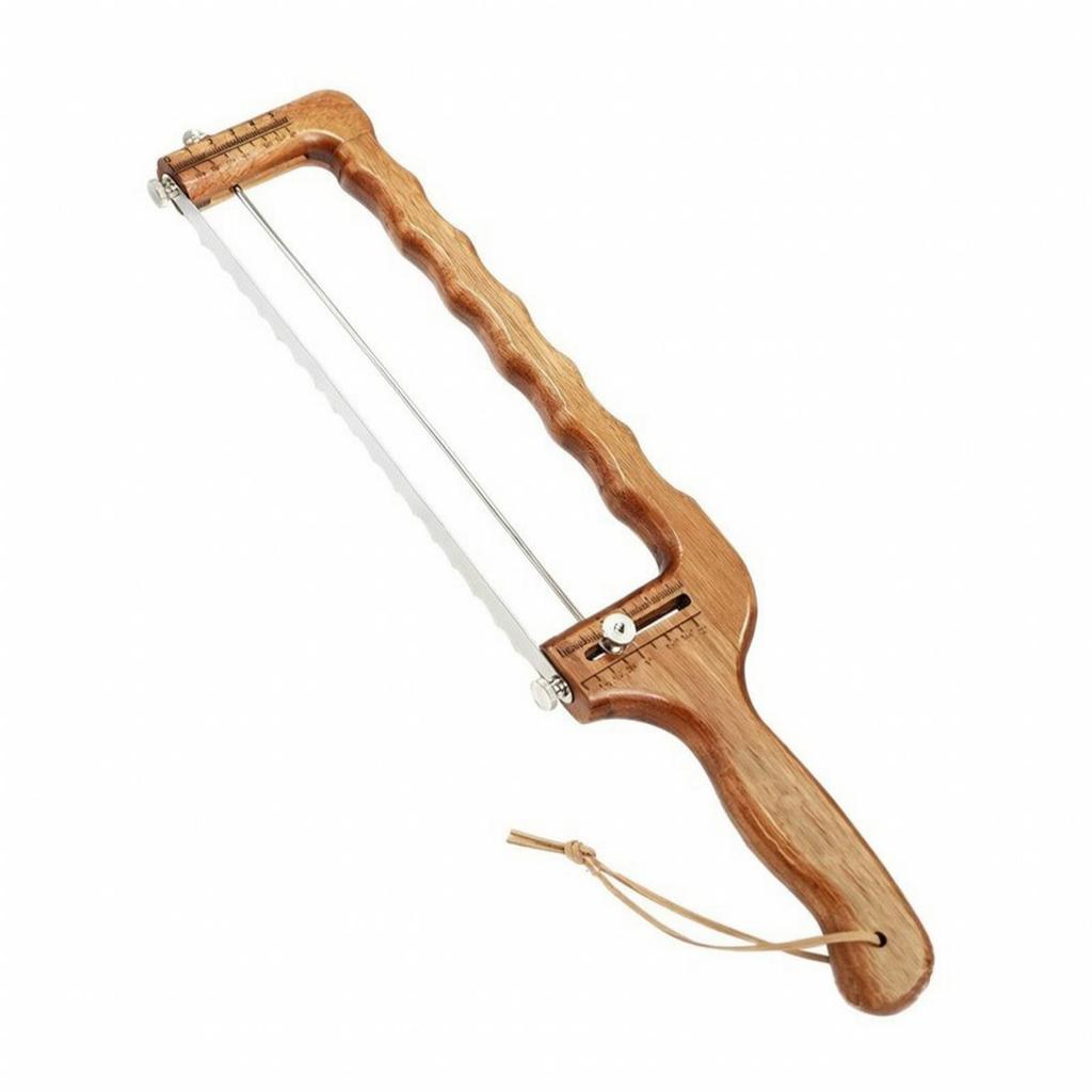 Wooden Bread Slicer | Stainless Steel Cutting, with Adjustable Guide, for Kitchen Style
