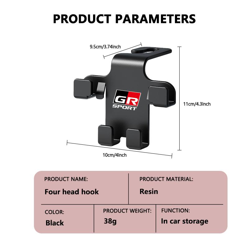 bsqrw5 Car Interior Seat Hook Sundry Storage Holder Accessories For Toyota chr Corolla Camry rav4 Yaris GR prius avensis