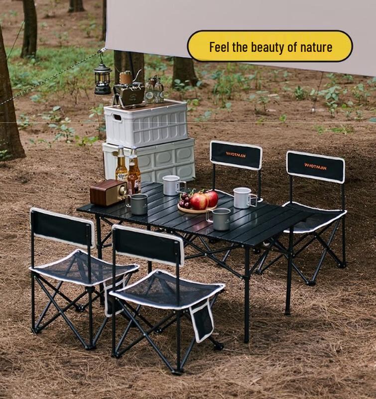 Woteman Outdoor Folding 5-Piece Camping Dining Set