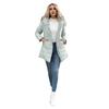 Damen Winter Winddichter Puffer Mantel Dickes Fleece Gefüttert Daunenjacke Reißverschluss Kapuzenparka Oberbekleidung mit Taschen