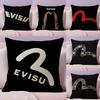 EEVISU Logo Cushion Cover Natural Linen Pillow Case DoubleSided Print Decorative Sofa Pillowcase Home Decor Gift