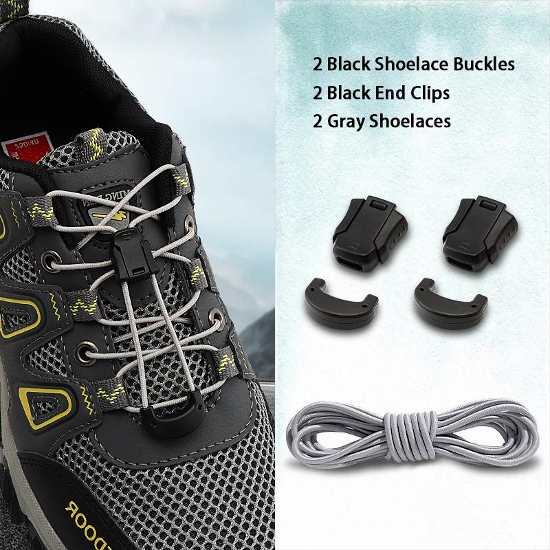 1 Paar Outdoor-Sports-Schnürsenkel Kinder und Erwachsene Schnellverschluss-Schnürsenkel Runde elastische Schnürsenkel Drei Längenoptionen