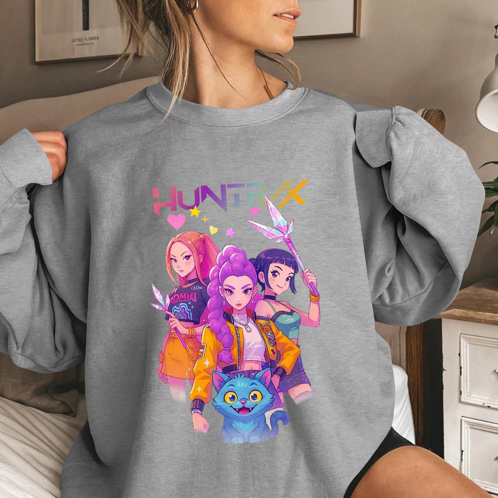 Women's Fashion Casual Long Sleeve Printed Round Neck Sweatshirt Top