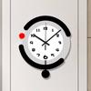 Wall Clock Hanging Easy Read Modern Home Decor with Pendulum Watch for Restaurant Farmhouse