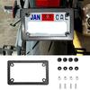 4"L X 7"W Motorcycle License Plate Frame Carbon Fiber License Number Plate Tag Cover Bracket Decoration Motorcycle Accessories