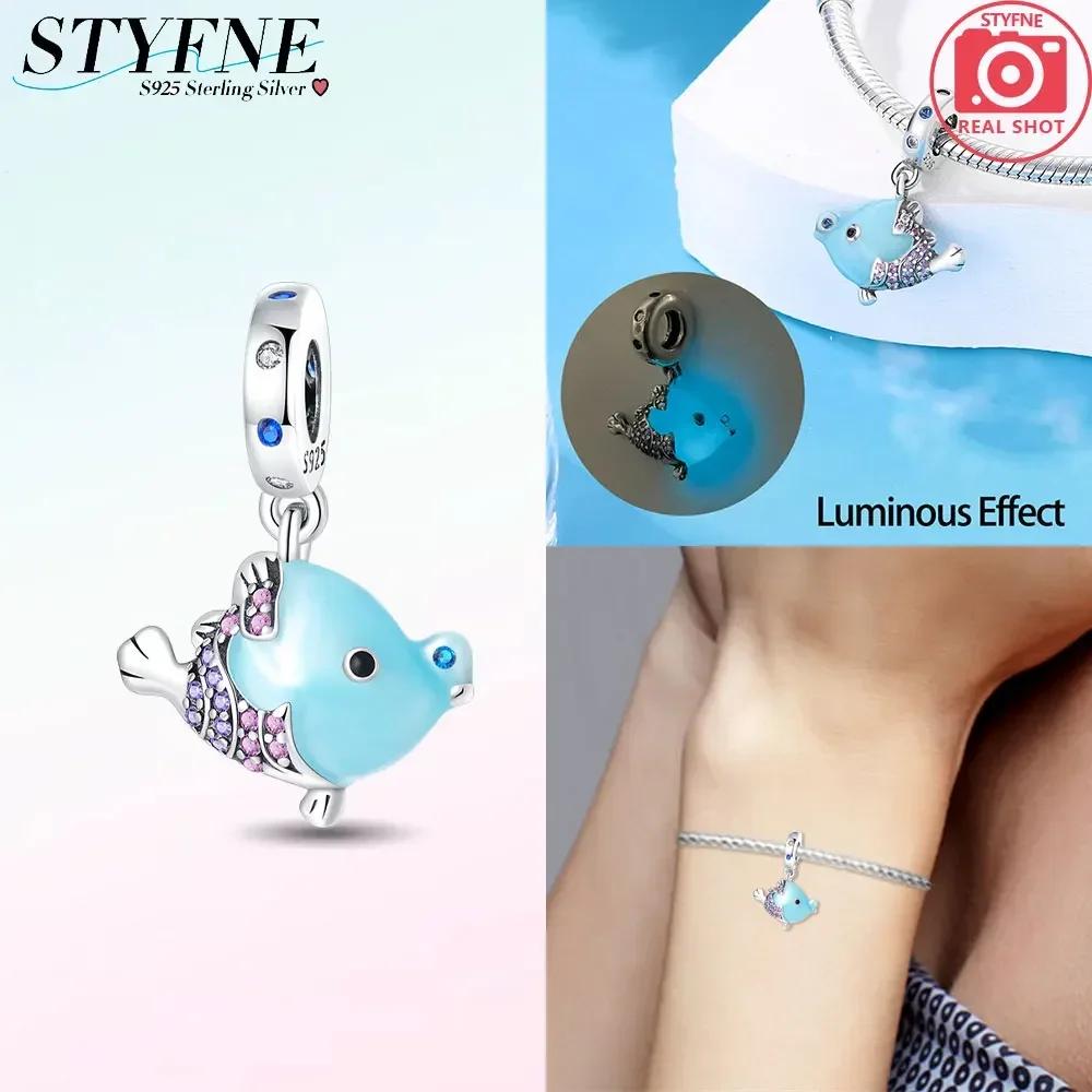 Firefly Ocean Star Octopus Copper Charms And Fish Glowing Changing Color Trendy Original Bracelets Diy Fine Jewelry Gifts