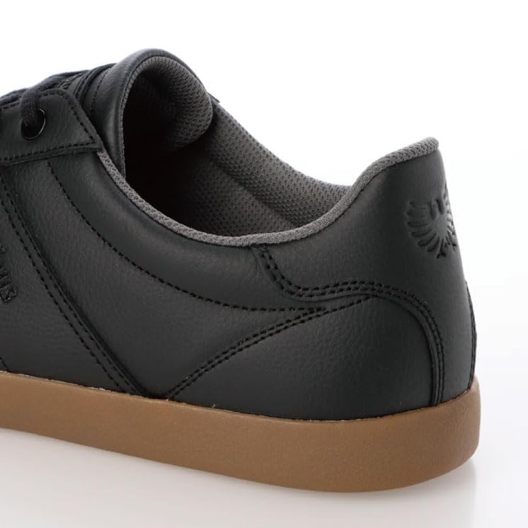[MOBUS] Men's German Trainer Leather Sneakers, Genuine Leather, Sporty Casual Walking Shoes, Current Model NURNBERG (BLACK, measurement_26_point_0_cen