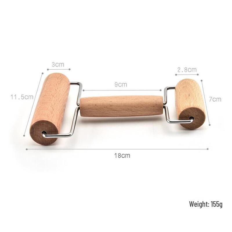 Double-Head Beechwood Rolling Pin Set