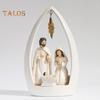 Heilige Familie Harz Figurine Krippen Advent Statue Joseph Jungfrau Maria Geburt von Jesus Skulptur Home Office Desktop Dekoration Ornament