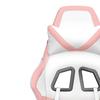 Gaming Chair with Massage Function White and Pink Faux Leather