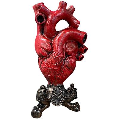 Resin Flower Vase Anatomical Heart Vase Modern Heart Model for Office Home Desktop Decoration