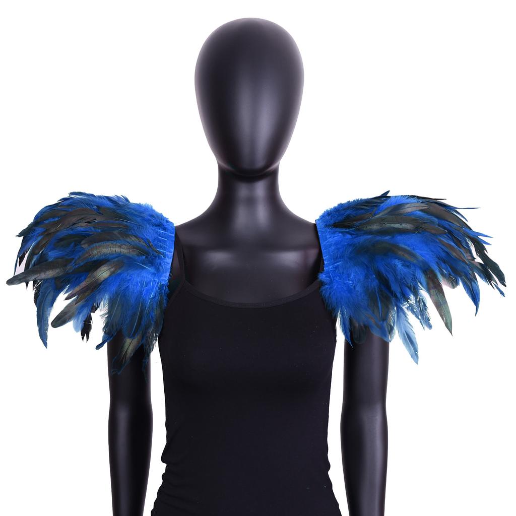 Gothic Style, Feather Shawl Costumes, Performance Ball Shoulder Patches, Festive Parties, Role-playing Costume Accessories, Halloween Costumes