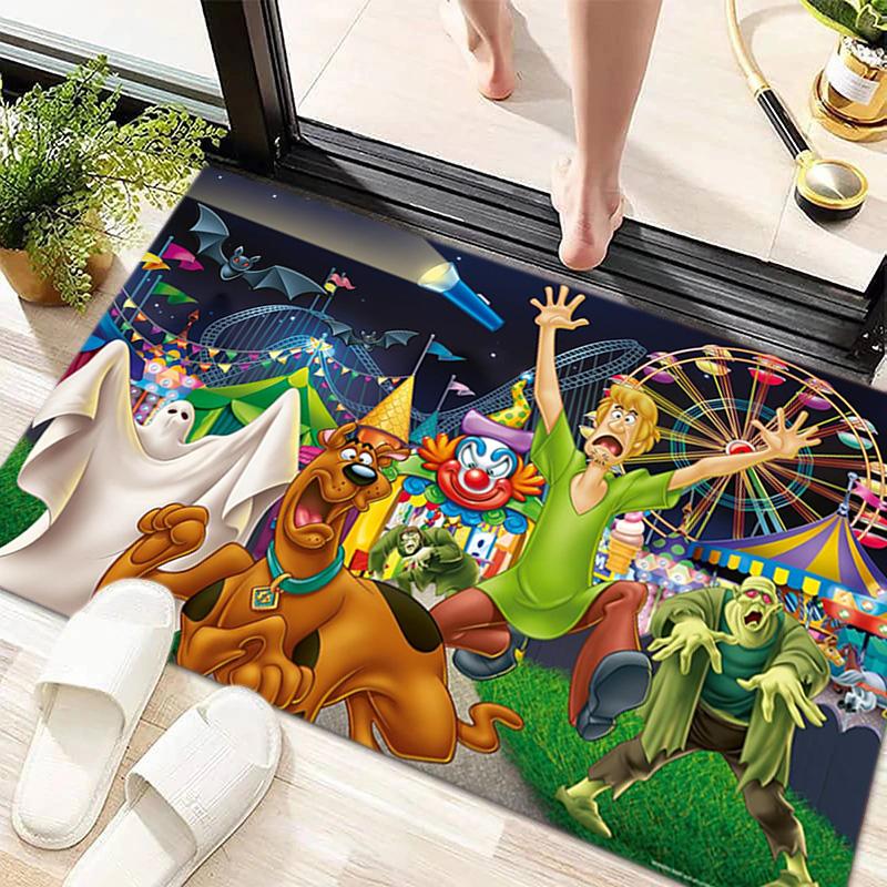 Halloween Cartoon Comedy Adventure Movie Scooby-Doo Carpet Is Suitable for Living Room and Bedroom Doormats Office Balcony Decorative Carpet V4