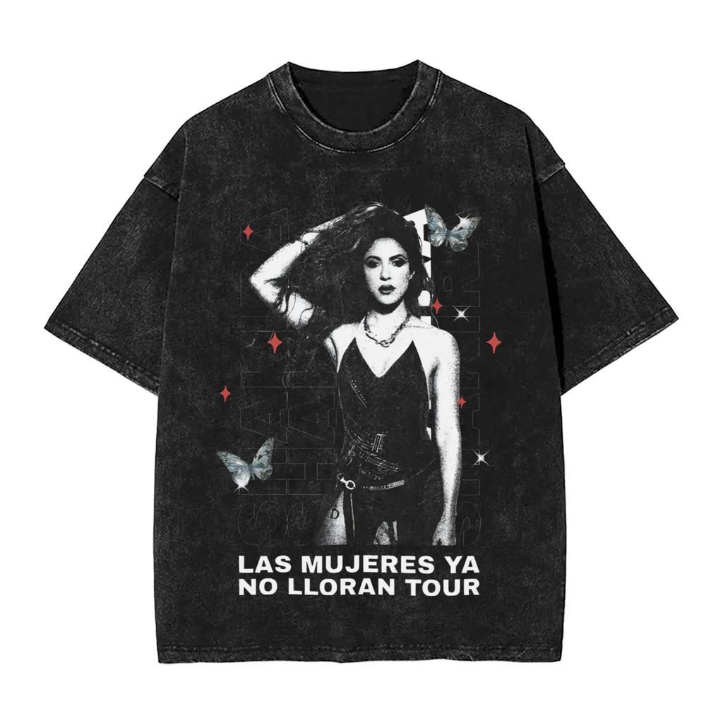 Hot Sale Shakira Las Mujeres Ya No Lloran World Tour 2026 Poster Print T-Shirt Men Women O-neck Cotton Streetwear Hip Hop Fashion Top Summer New Tee