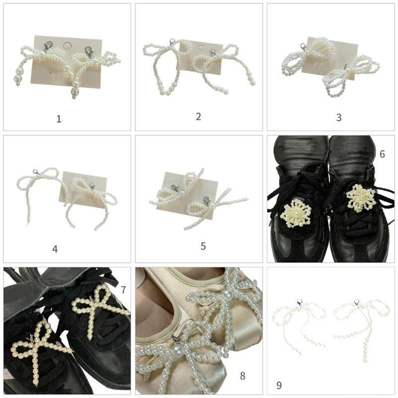 Elegant Bowknot Shoe Charm for Women Bag Pendant Shoes Decoration Fashionable and Stylish Shoe Accessory
