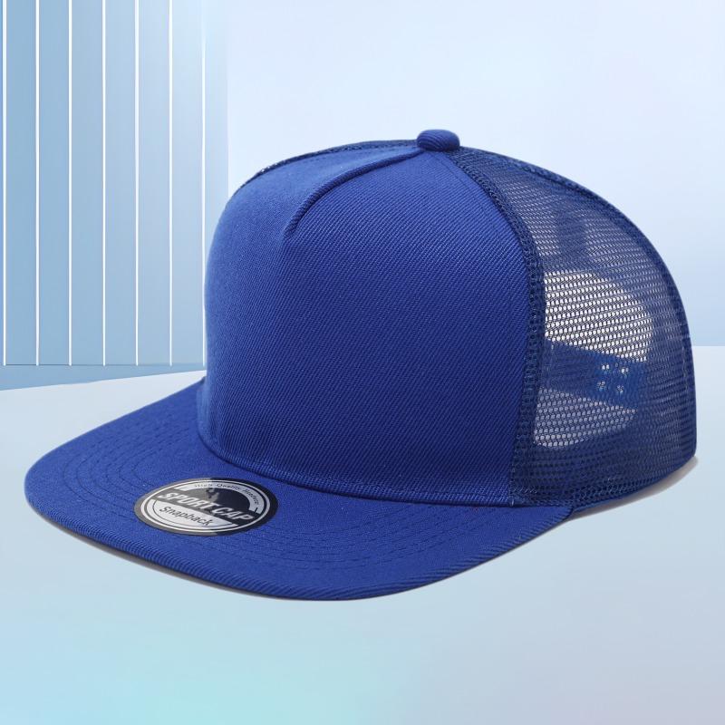 Outdoor sunshade sun protection hat men's casual baseball cap women's summer flat-brimmed mesh hat embroidery