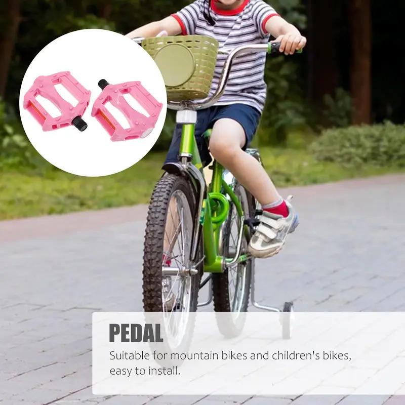 Dětské pedály na kolo, Ultralehké protiskluzové náhradní díly ve tvaru auta pro děti, Jízda, Plastové cyklistické příslušenství