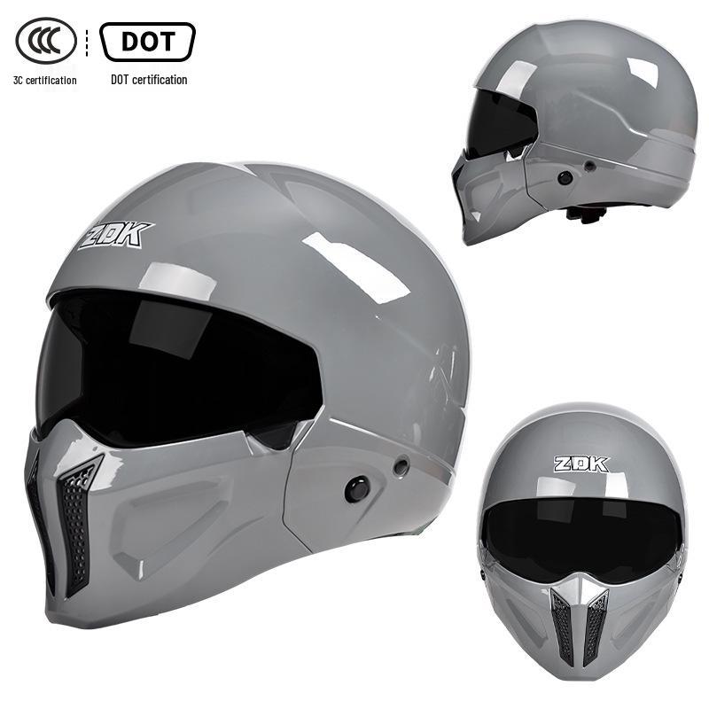 3C/Dot Certified Scorpion Retro Motorcycle Helmet - Warrior Design, All-Season Protection