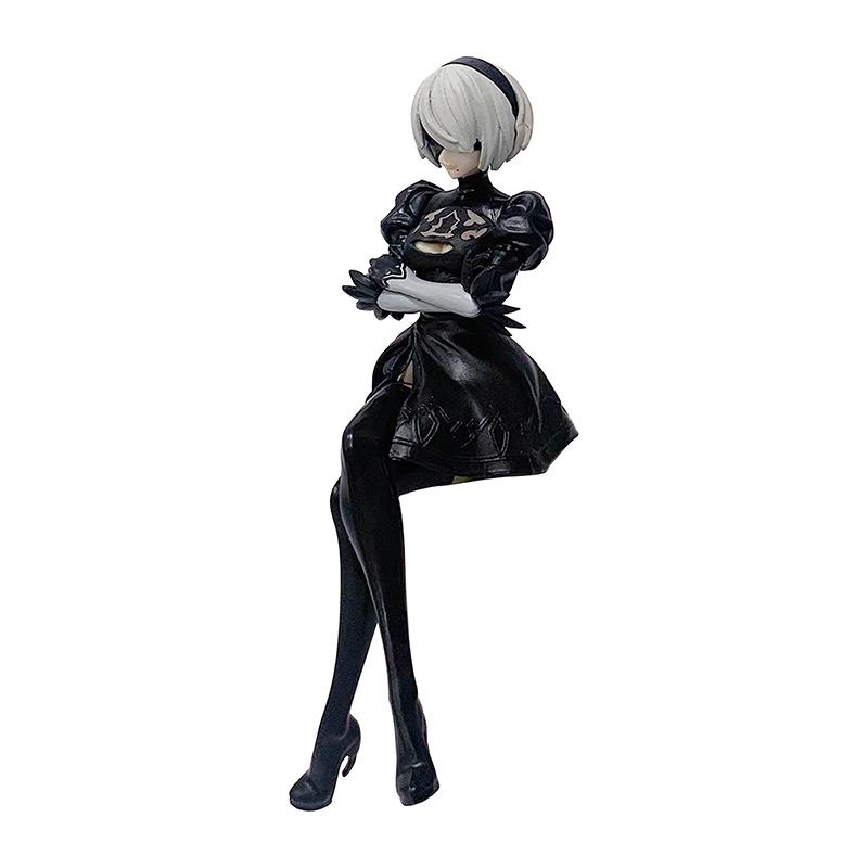13cm Anime NieR: Automata Yorha 2B Figure Noodle Stopper Action Figure Toy Pvc Model Doll Gifts