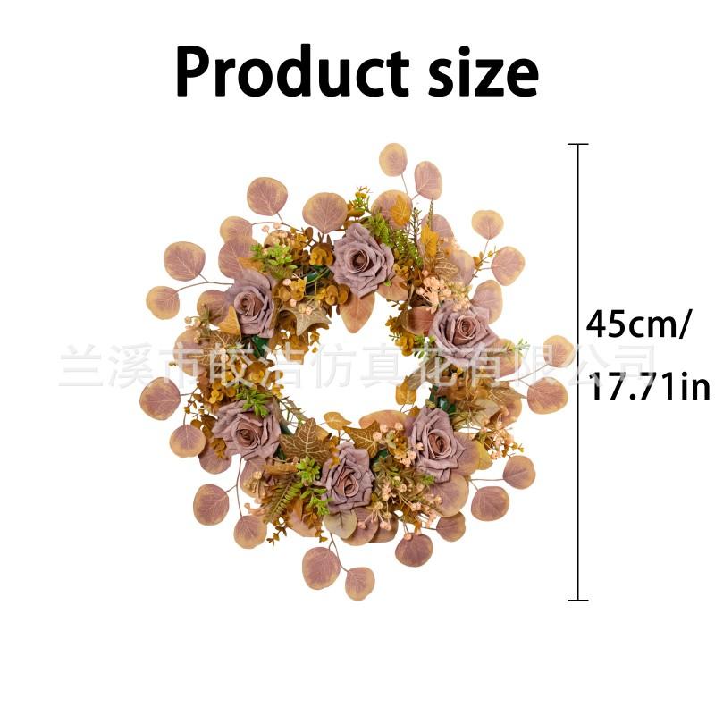 Harvest Wreath 45cm PVC Decorative Door Hanging Halloween Christmas Home Garden Party Decoration