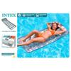 INTEX Inflatable Pool Mattress - 90620 - Integrated Headrest - Silver Grey
