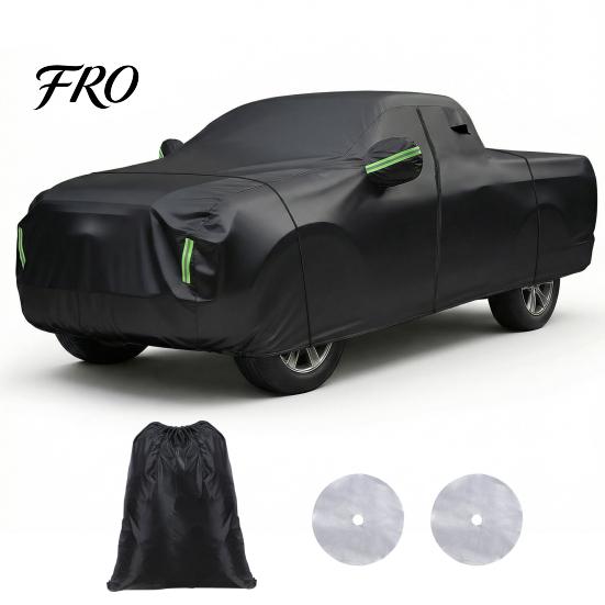 Waterproof Car Cover for Automobiles, All Weather UV Protection Outdoor Full Exterior Cover, Rain Sun Snow Protector with Door Zipper, 242x81x77 inch,