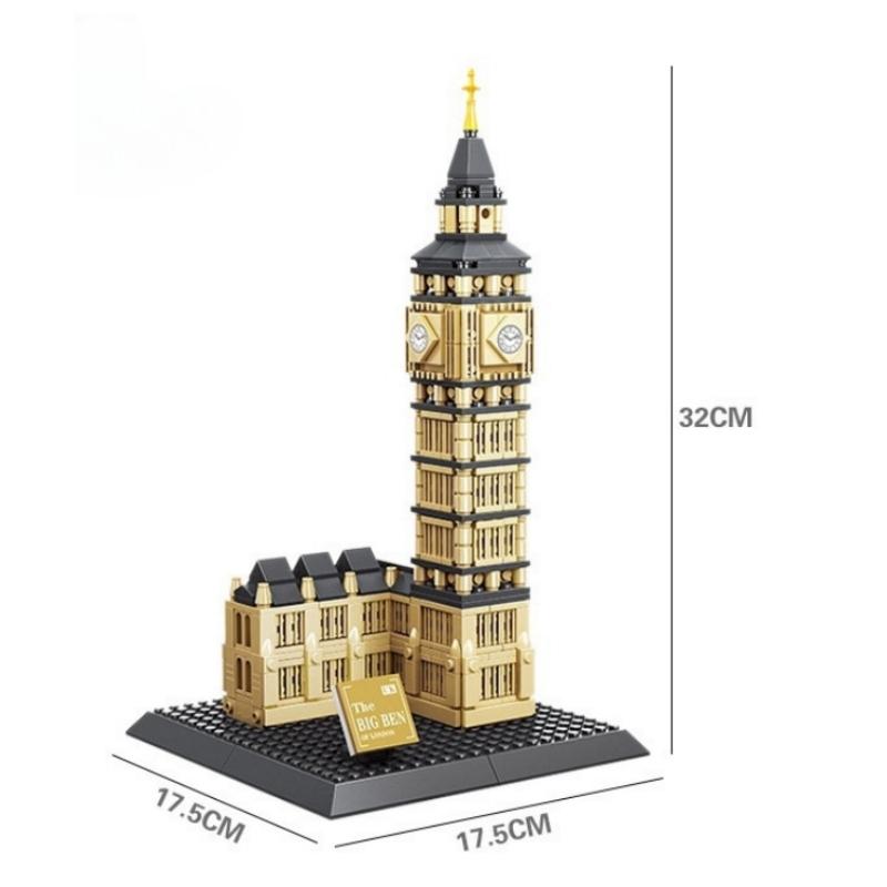 Non-Toxic 891Pcs Bricks World Architecture Model Diy London Tower Building Blocks Model Gift For Kids And Adults Christmas Gift