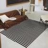 Simple Black Stripe Living Room Decoration Carpet Ins Nordic Bedroom Bedside Non-slip Mat Luxury Study Cloakroom Soft Rug