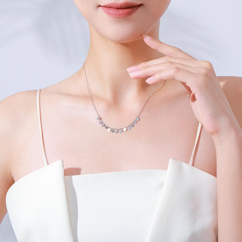 Tancise S925 Sterling Silver Luxusní osobní přívěsek náhrdelník Dámské klasické Tide náhrdelník náhrdelník na párty Dárek