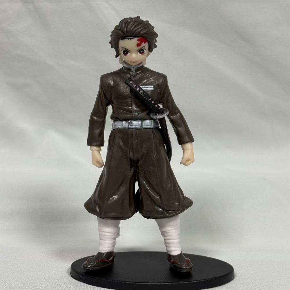Non-Toxic .Spot Anime Slayer Kimetsu No Yaiba Figure Kamado Tanjirou Action Figure Agatsuma Zenitsu Nezuko Warrior Pvc Model Toys
