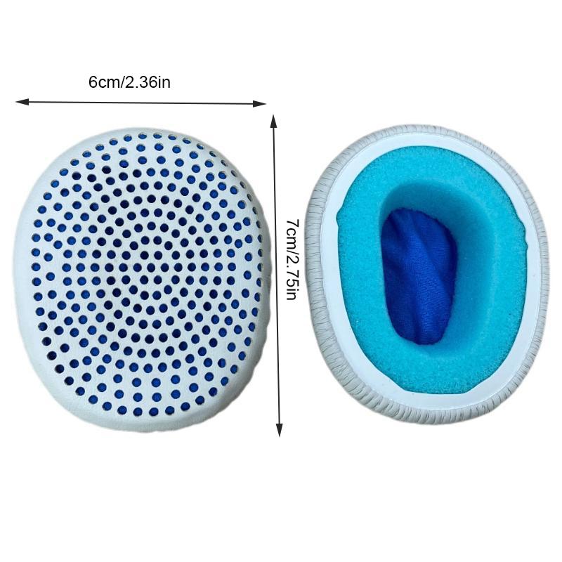 2Pcs Leather Ear Pads Sponge Soft Ear Cushion Replacement Earbuds Cover For Riff Wireless Headphones Accessories