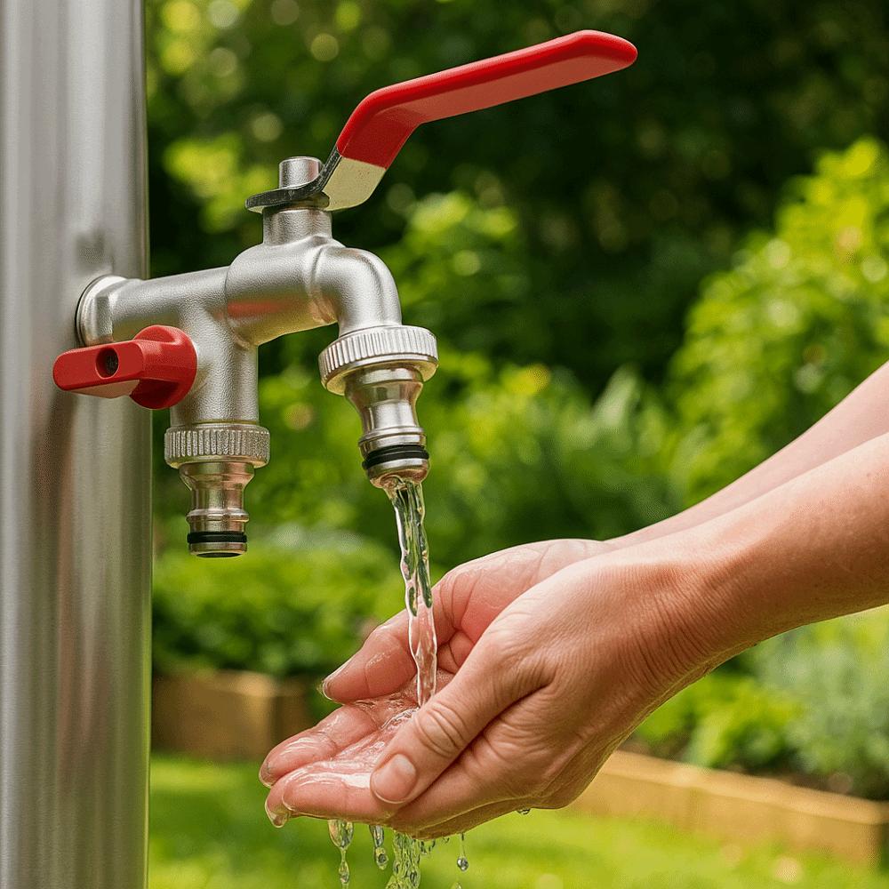 Universeller Doppelschnellkupplungs-Wasserhahn 1 Eingang 2 Ausgänge Doppel-Ausgangs-Wasserhahn Waschmaschine