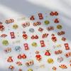TENSOR Matte Nail Stickers M939: Hot Stamping Silver Sand Couplet Series